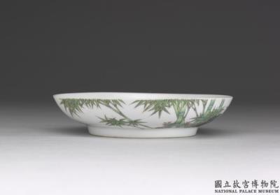 图片[2]-Dish with bamboo and rocks in falangcai painted enamels, Qing dynasty, Yongzheng reign 1723-1735-China Archive